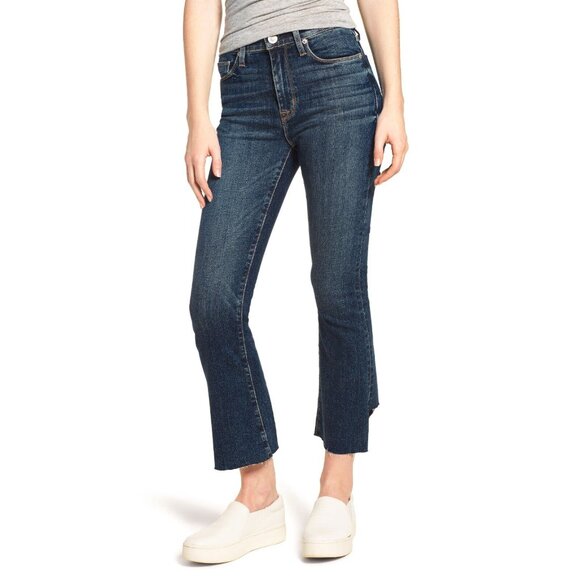 NWT HUDSON Holly High Rise Crop Flare Step Hem Jeans 26 Loss Control NEW - Picture 2 of 9
